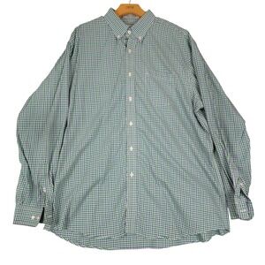 L.L.Bean XL-REG Wrinkle Resistant Gingham Button Down Shirt Long Sleeve‎ Cotton
